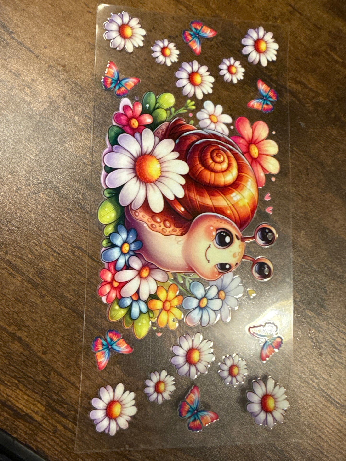 Snail w/ Colorful Flowers
