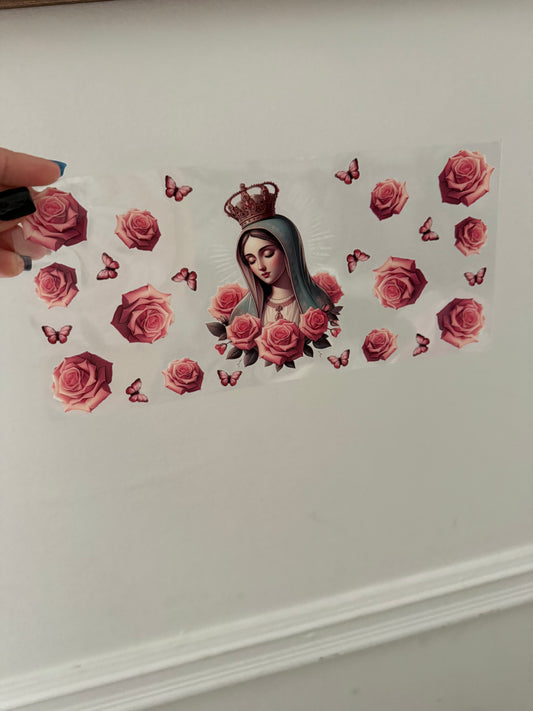 Virgin Mary w/ Roses & Butterflies