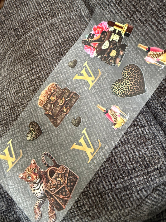 LV with cheetah, hearts, and lipstick