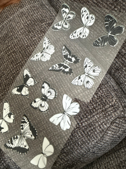 Black & white butterflies