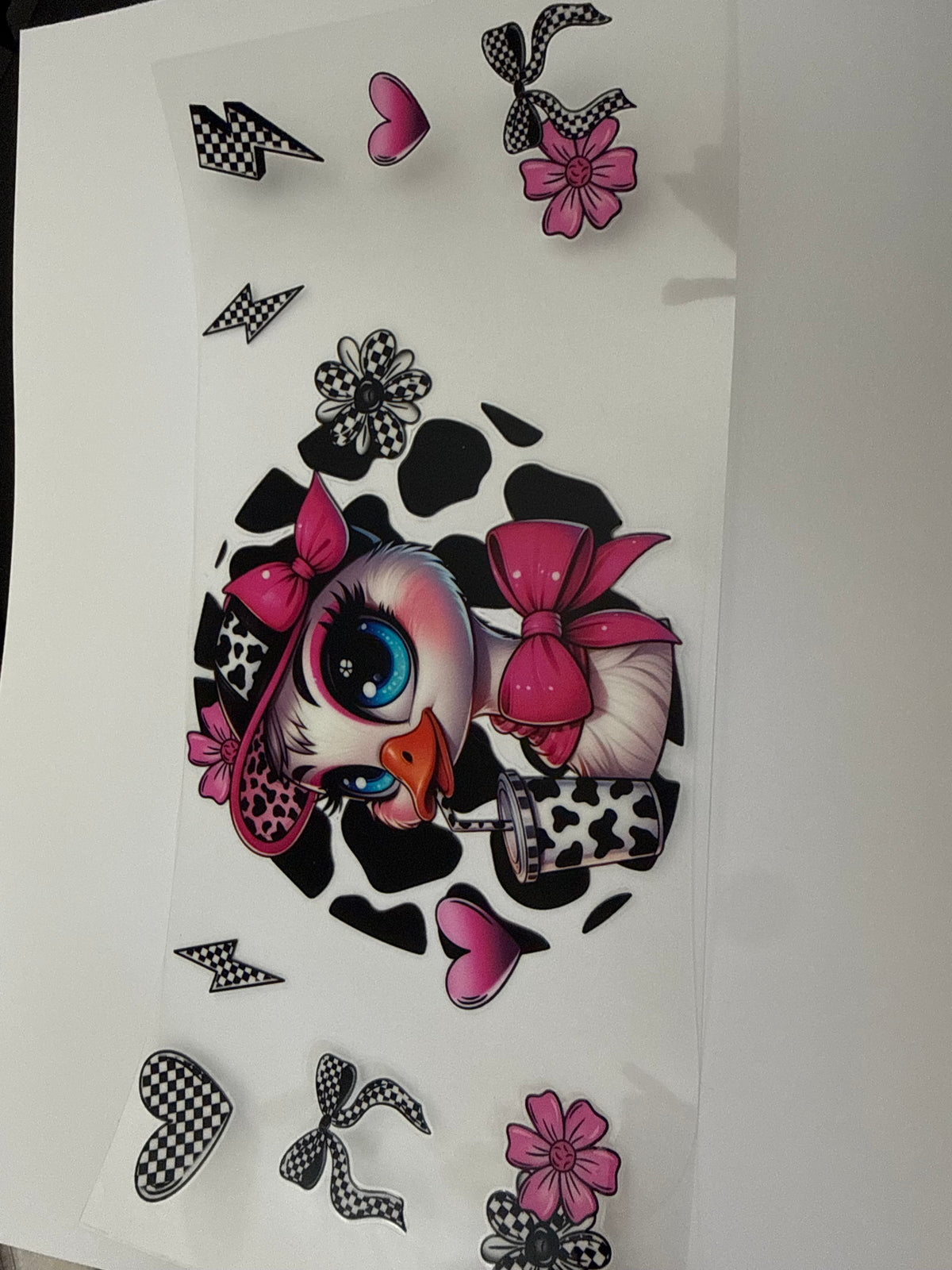 Duck with cow print
